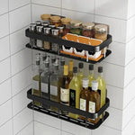 Bathroom Shelf Adhesive Drill-Free Stainless Steel & ABS Plastic
