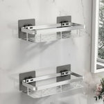 Bathroom Shelf Adhesive Drill-Free Stainless Steel & ABS Plastic