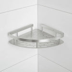 Bathroom Shelf Adhesive Drill-Free Stainless Steel & ABS Plastic