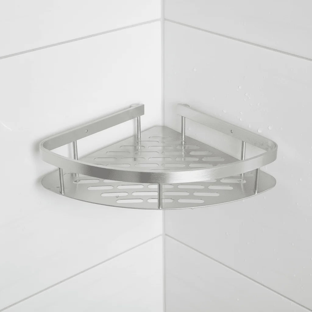 Bathroom Shelf Adhesive Drill-Free Stainless Steel & ABS Plastic
