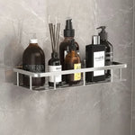 Bathroom Shelf Adhesive Drill-Free Stainless Steel & ABS Plastic