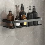 Bathroom Shelf Adhesive Drill-Free Stainless Steel & ABS Plastic