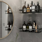 Bathroom Shelf Adhesive Drill-Free Stainless Steel & ABS Plastic
