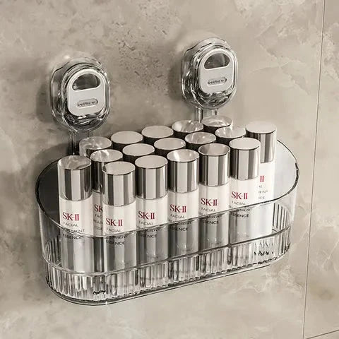 Bathroom Shelf No-Drill Suction Cup Repositionable