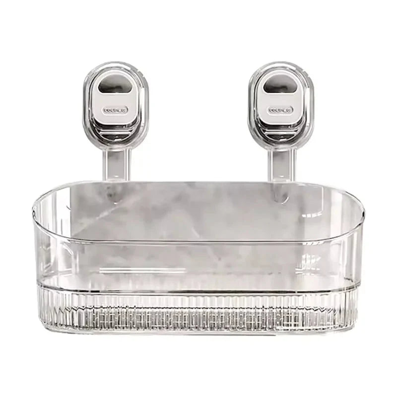 Bathroom Shelf No-Drill Suction Cup Repositionable