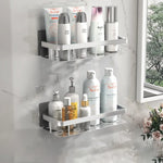 Bathroom Shelf Suction Mount Tool-Free Rust-Resistant Metal