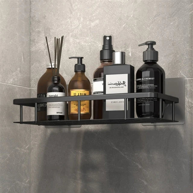 Bathroom Shelf Suction Mount Tool-Free Rust-Resistant Metal