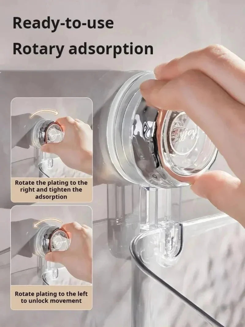 Bathroom Shelf Tool-Free Wall Mount With Drainage