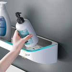Bathroom Shelf Wall-Mounted Space-Saving Stainless Steel Towel Bar