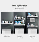Bathroom Shelf Wall-Mounted Space-Saving Stainless Steel Towel Bar