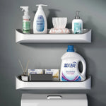 Bathroom Shelf Wall-Mounted Space-Saving Stainless Steel Towel Bar
