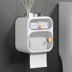 Bathroom Storage Box Wall-Mounted Dual Compartments ABS Construction