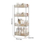 Bathroom Storage Rack Acrylic Rolling Slim Space-Saving Design