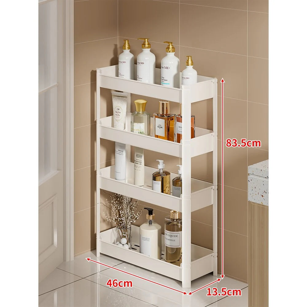 Bathroom Storage Shelf Slim 3-Tier Freestanding Organizer
