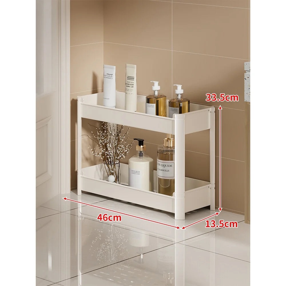 Bathroom Storage Shelf Slim 3-Tier Freestanding Organizer