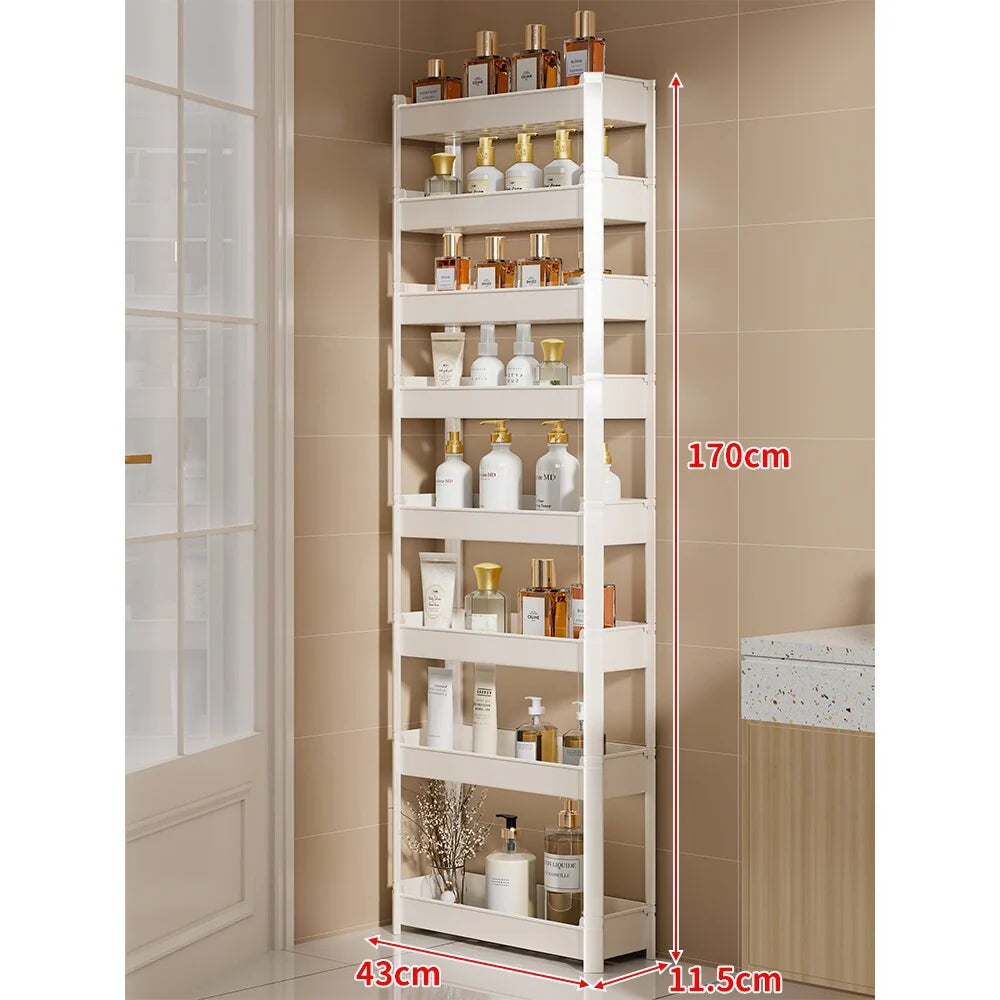 Bathroom Storage Shelf Slim 3-Tier Tool-Free