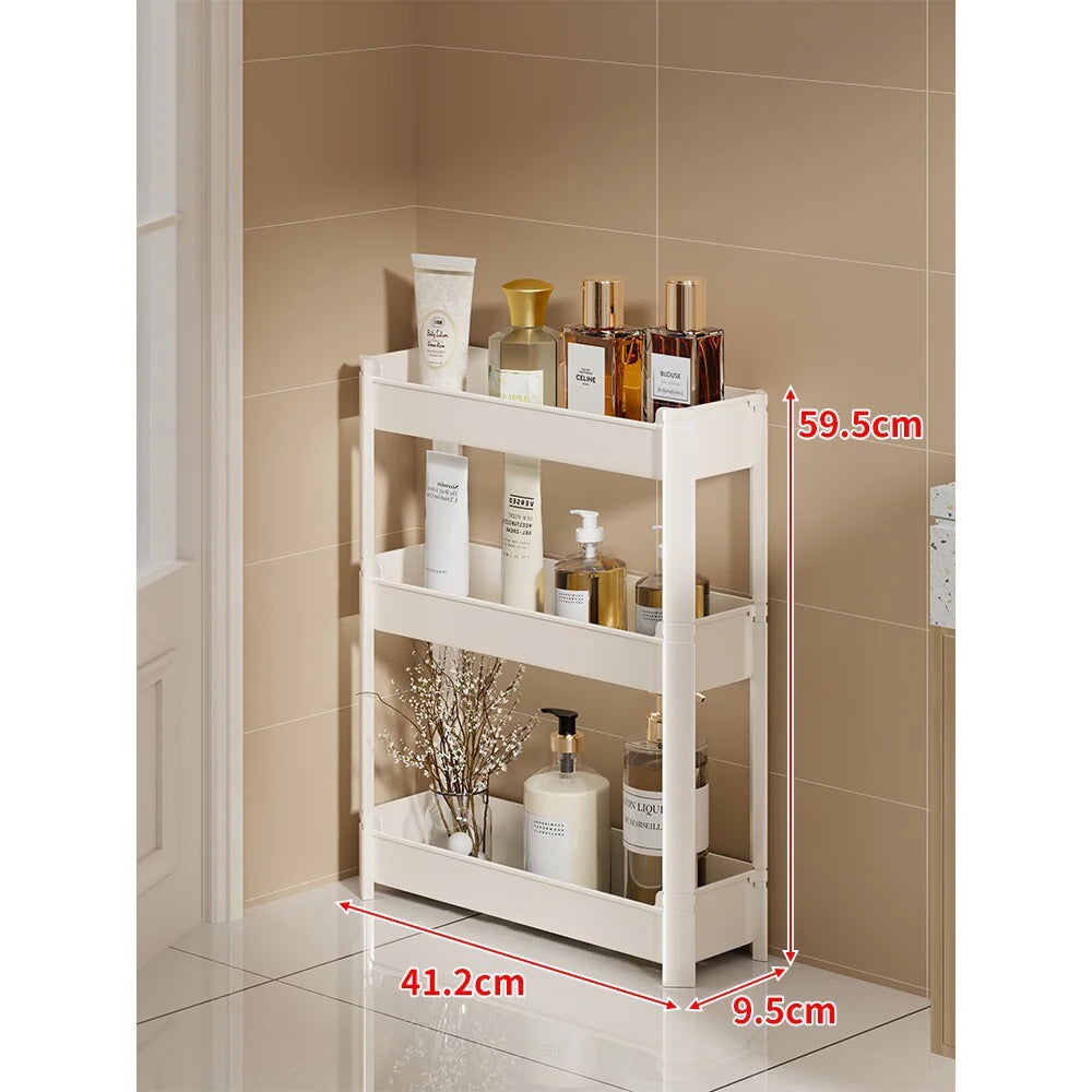 Bathroom Storage Shelf Slim 3-Tier Tool-Free