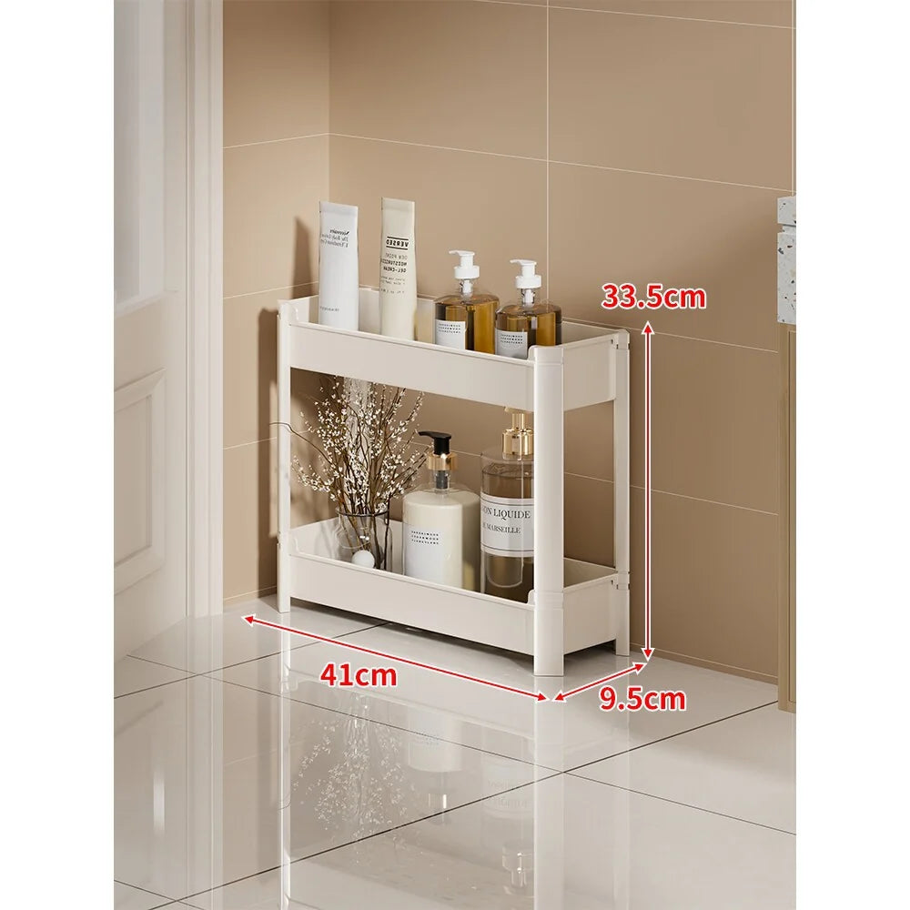 Bathroom Storage Shelf Slim 3-Tier Tool-Free