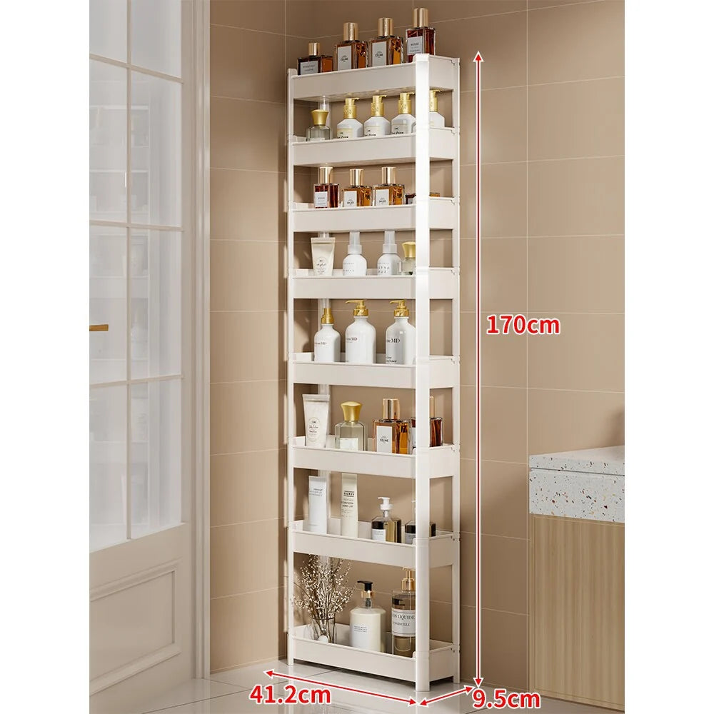 Bathroom Storage Shelf Slim 3-Tier Tool-Free