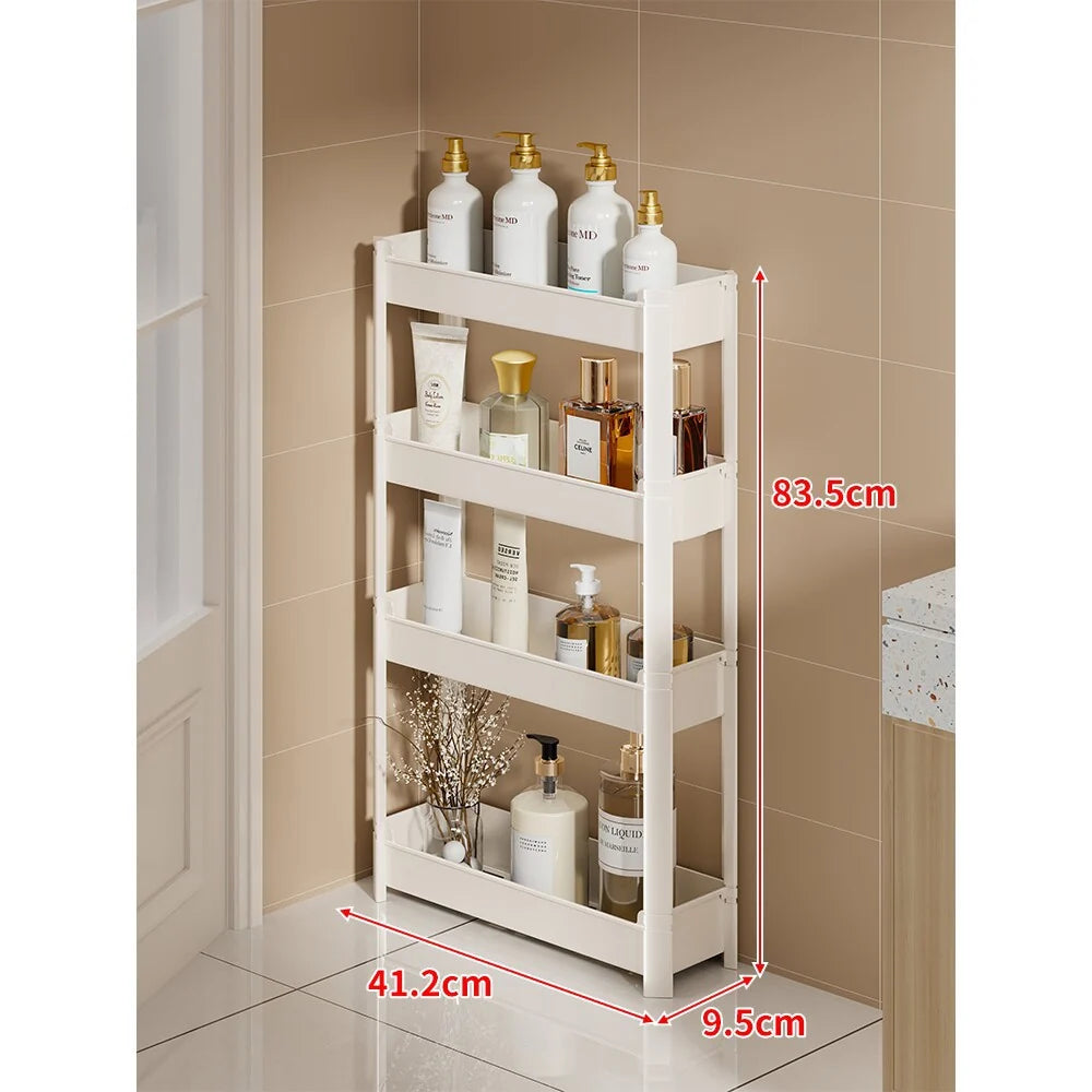 Bathroom Storage Shelf Slim 3-Tier Tool-Free