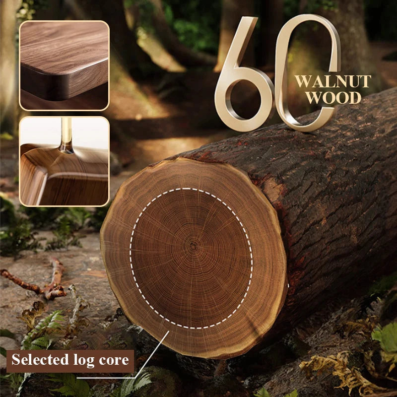 Bathroom Suction Cup Shelf Walnut Top No Drilling