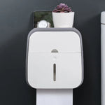 Bathroom Tissue Organizer No-Drill Phone Slot & Drawer