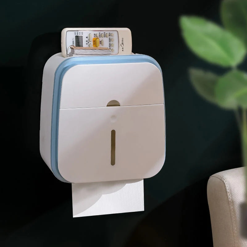 Bathroom Tissue Organizer No-Drill Phone Slot & Drawer