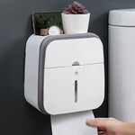 Bathroom Tissue Organizer No-Drill Phone Slot & Drawer