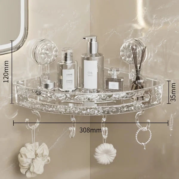 Bathroom Wall Organizer No-Drill Suction Cup
