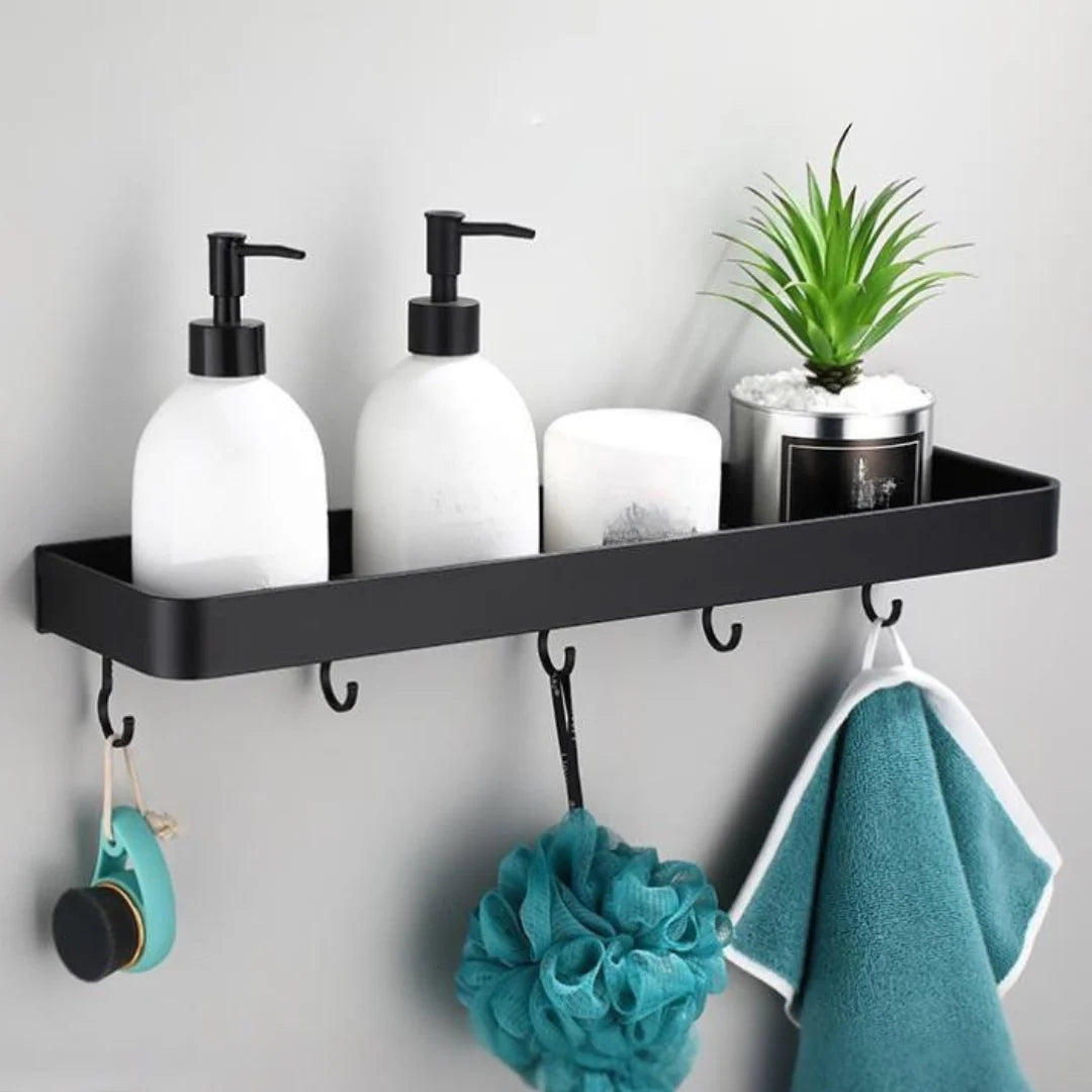 Bathroom Wall Shelf Aluminum Wall-Mounted Corrosion-Resistant