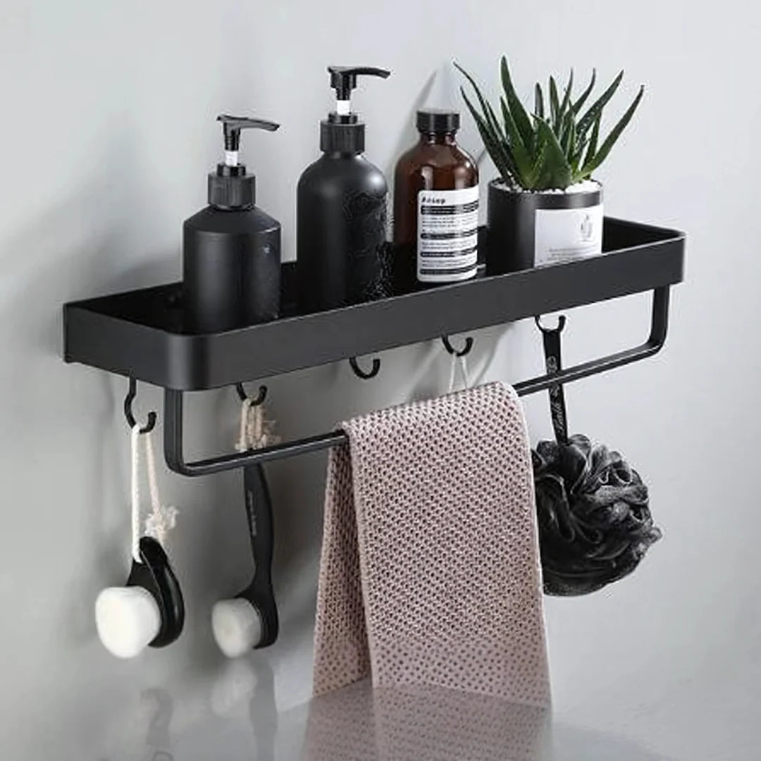 Bathroom Wall Shelf Aluminum Wall-Mounted Corrosion-Resistant