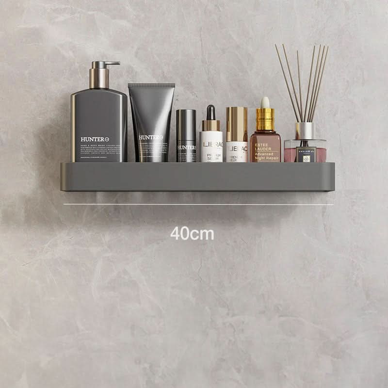 Bathroom Wall Shelf Drill-Free Water-Resistant Towel Holder Option
