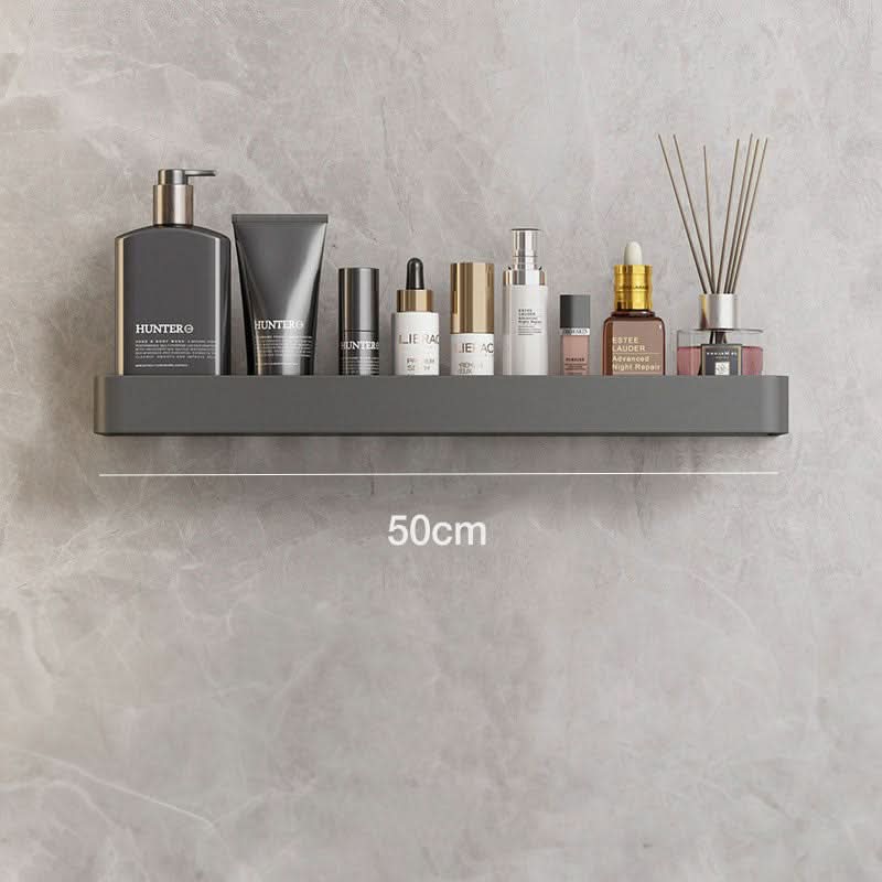 Bathroom Wall Shelf Drill-Free Water-Resistant Towel Holder Option