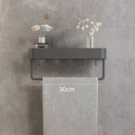 Bathroom Wall Shelf Drill-Free Water-Resistant Towel Holder Option
