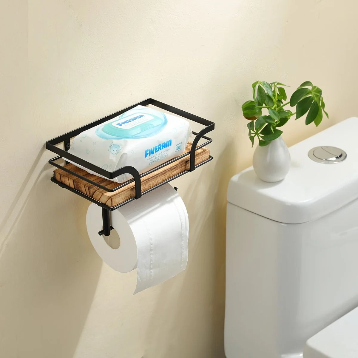 Bathroom Wall Shelf Wrought Iron Open Design