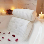 Bathtub Pillow Extra-Thick Foam Six Suction Cups