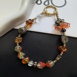 Beaded Keychain Floral & Heart Charms