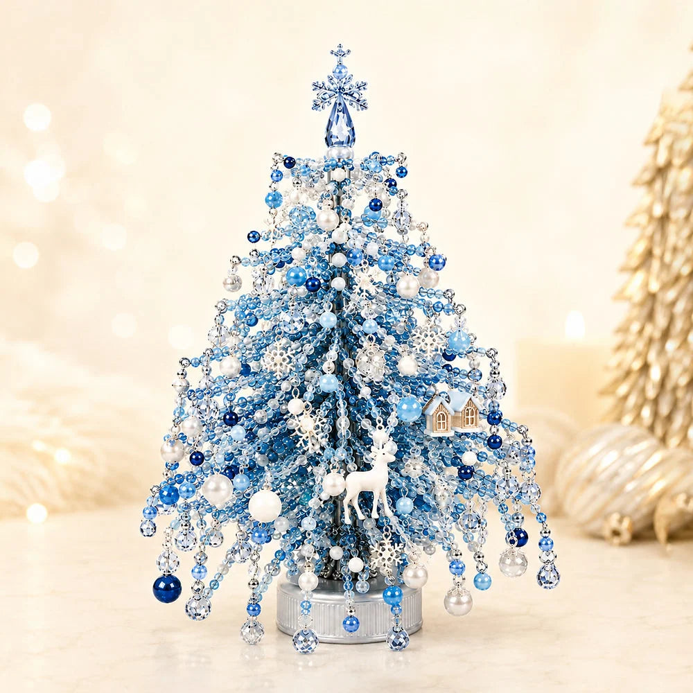 Beaded Tabletop Tree Kit With Warm Light String