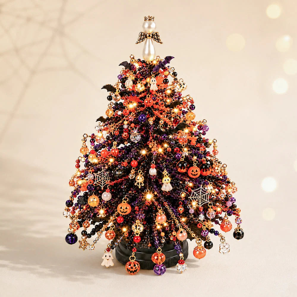 Beaded Tabletop Tree Kit With Warm Light String
