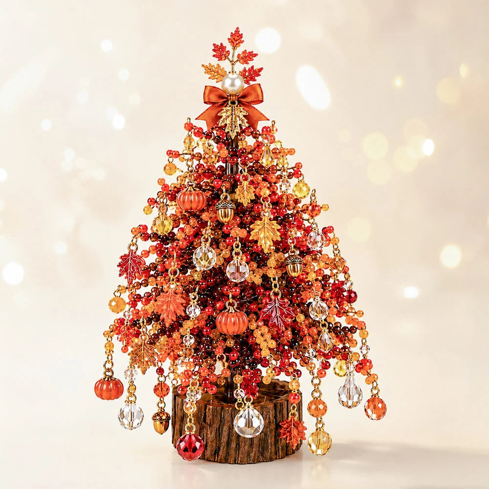 Beaded Tabletop Tree Kit With Warm Light String