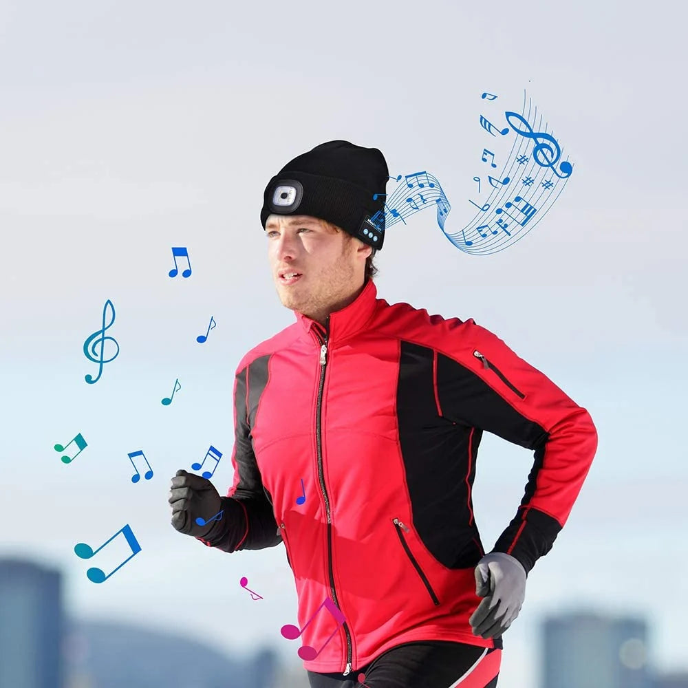 Beanie Bluetooth 5.0 Headphones 8-Hour Battery & Detachable LED