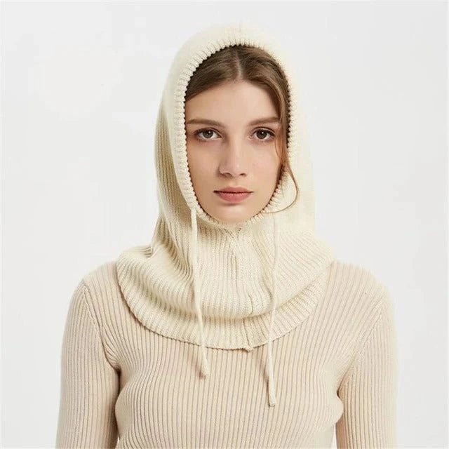 Beanie Cashmere-Blend Adjustable Drawstring