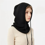 Beanie Hooded Drawstring Insulating Wool