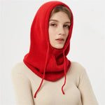 Beanie Hooded Drawstring Insulating Wool