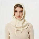Beanie Hooded Drawstring Insulating Wool