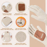 Beanie Scarf & Gloves Set Knitted Touchscreen-Compatible