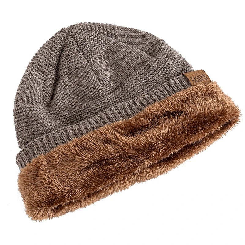 Beanie Slouchy Knit Fleece Lined Relaxed Fit