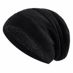 Beanie Slouchy Knit Fleece Lined Relaxed Fit