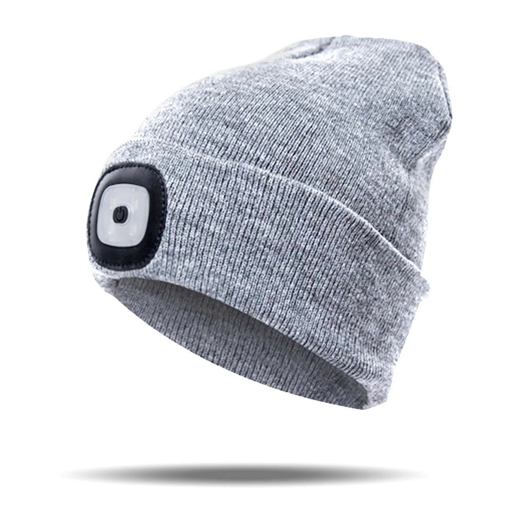 Beanie Soft Knit Removable & Rechargeable LED