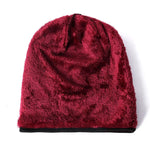 Beanie Textured Knit Fleece Lined Slouch Fit